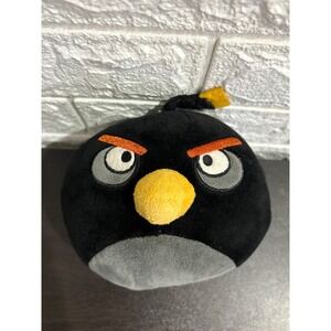 Angry Birds Bomb Bird Black Plush Stuffed Animal Toy Video Game‎ Character